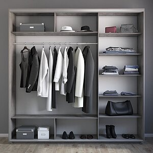 Бетон Шкаф-купе Экспенс, 180х60х220