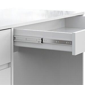 Стол компьютерный №13 Серия 2, Белый глянец