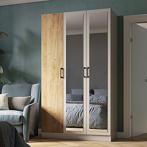 Шкаф Вегас 1200, Кашемир, Дуб крафт золотой