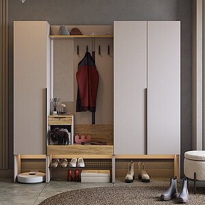 кашемир, дуб крафт золотой Прихожая Мебельсон Баско К11