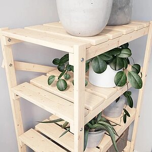 Стеллаж Green Mebel Юнит 5 полок D15