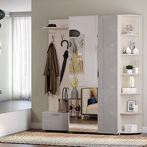 Бодега белая, бетон серый Прихожая Santan Лотос (композиция 1)