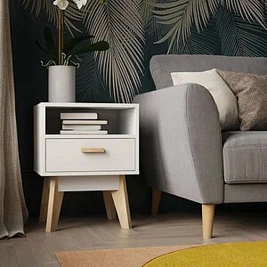 дуб сонома/белый РАДИОРАМА 2103.М2 Тумба прикроватная