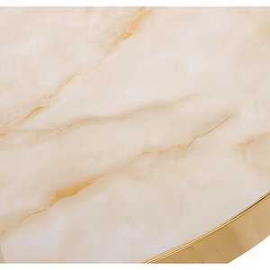 Белый / Золотой Стол деревянный Dorian 70x75 бежевый / золотой