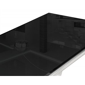 Черный/Хромированный металл Стол стеклянный Levon 200x100x75 black