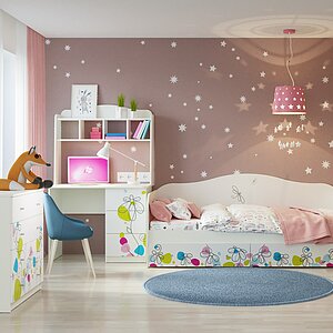 Комод Mebwill Цветы, Белый