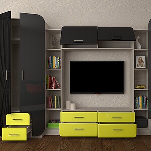 Стенка для гостиной Мебелеф-9