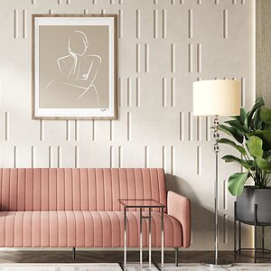 пыльно-розовый Диван прямой STOOL GROUP Дрезден Велюр