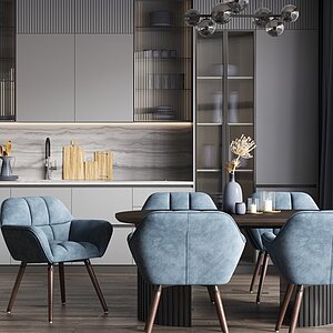 глубокий синий Кресло STOOL GROUP Брайан Замша, NC