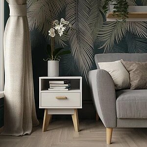 дуб сонома/белый РАДИОРАМА 2103.М2 Тумба прикроватная