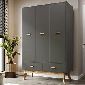 графит Шкаф Принцесса Мелания Радиорама 2423.М1 3-х дверный