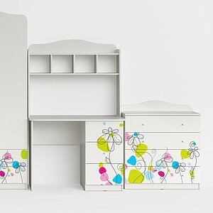 Комод Mebwill Цветы, Белый