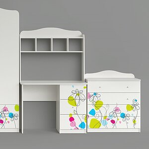 Комод Mebwill Цветы, Белый