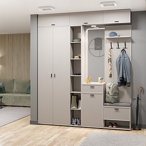 Серый Кашемир (СК) Прихожая Лером Стелла комплектация 3