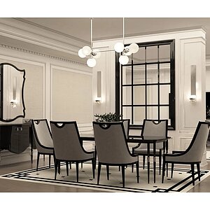 Черный Стол Обеденный Balhome Crown 230x107x78