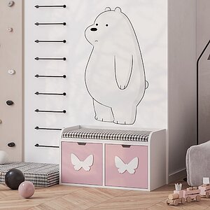 Белый / Розовый Лайт металлик Стеллаж KIDS 9 Розовый Лайт для книг