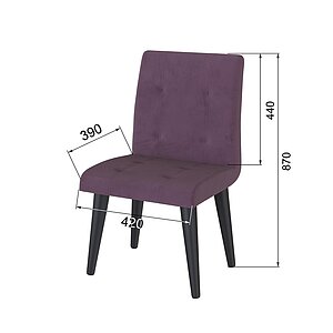 Стул Лилу, Винный, Шоколад