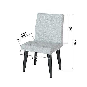 Стул Лилу, Серебро, Шоколад