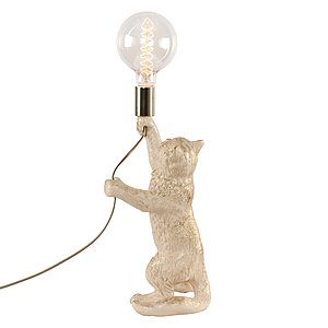 Айвори Настольная лампа Кот Эдисон Айвори