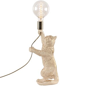 Айвори Настольная лампа Кот Эдисон Айвори