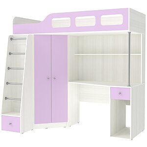 фасад Ирис / корпус Белое Дерево Кровать чердак Астра 7