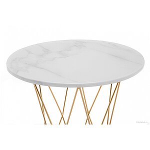 Стол деревянный Melan white / gold