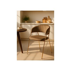 Cappuccino/ Gold Стул на металлокаркасе Kamelia cappuccino / gold