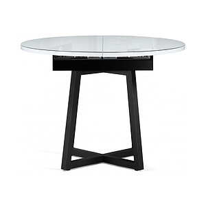 Черный/Белый Стол стеклянный Регна черный / белый