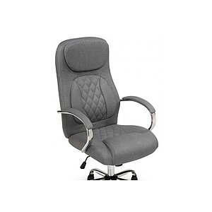 Серый/Хромированный металл Компьютерное кресло Tron gray fabric