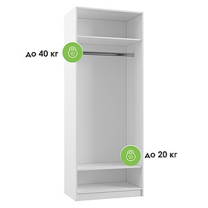 Белый эггер Шкаф Мадера ШМ2 лдсп белый