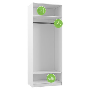 Белый эггер Шкаф Мадера ШМ2 лдсп белый