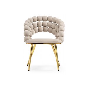 Золотой/Бежевый Стул на металлокаркасе Ball beige / gold