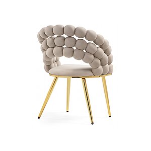 Золотой/Бежевый Стул на металлокаркасе Ball beige / gold