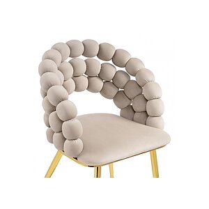 Золотой/Бежевый Стул на металлокаркасе Ball beige / gold