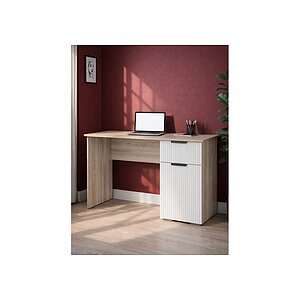 Дуб сонома / пломбир/Белый Компьютерный стол Стокгольм СТП03-1200 дуб сонома / line софт пломбир