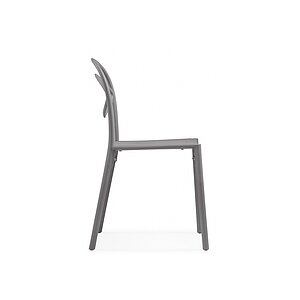 Серый Пластиковый стул Simple gray