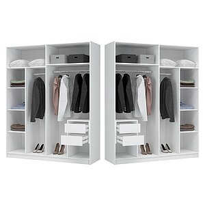 Белый Шкаф Широн 1600 белый / белый