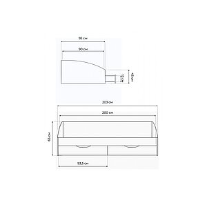 кашемир Кровать Эриол 90x200 кашемир