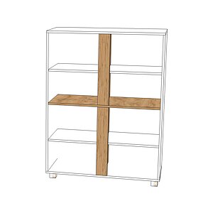 Дуб наварра/Белый Модульная гостиная комната Шанталь - Дуб наварра/Белый