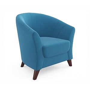Синий/Велюр Мягкое кресло Line синий