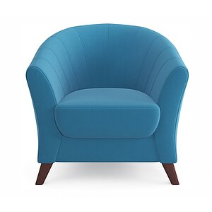 Синий/Велюр Мягкое кресло Line синий