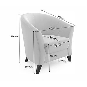 Желтый/Велюр Мягкое кресло Line желтый