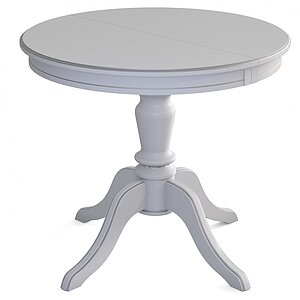 белый/серебро Стол обеденный Линне 90/130*90