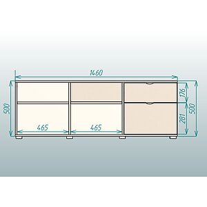 Белый Стенка Вихалс-5 Белый Фасадный 0101 337*38*200 см, Белый Фиеста 337x38x200