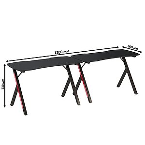 Чёрный Два игровых стола Мебель24 GT-2310