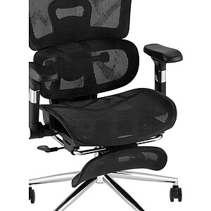 Черный Кресло офисное TopChairs Stich с оттоманкой