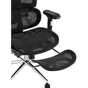 Черный Кресло офисное TopChairs Stich с оттоманкой