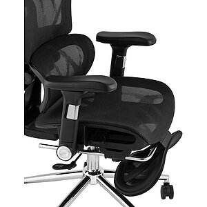 Черный Кресло офисное TopChairs Stich с оттоманкой