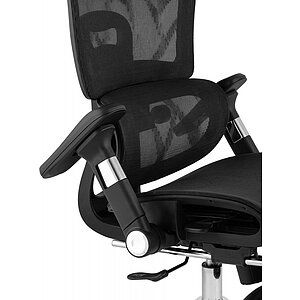 Черный Кресло офисное TopChairs Stich с оттоманкой