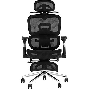 Черный Кресло офисное TopChairs Stich с оттоманкой